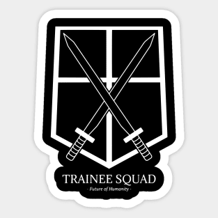 attack on titan logo trainee squad Sticker